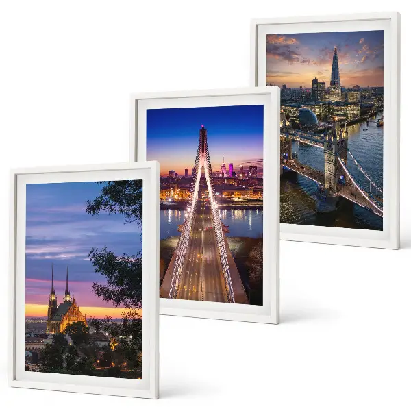 Wall art set Views of bridges and sunsets
