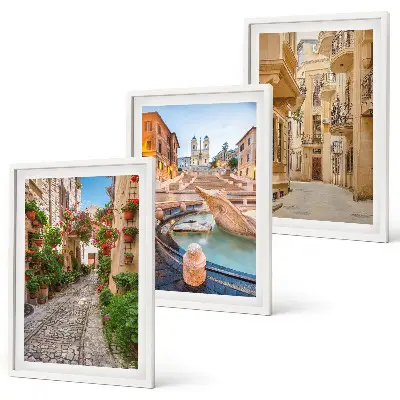 Wall art set The charming streets of the fountain