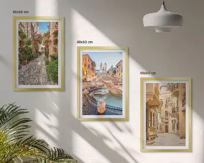 Wall art set The charming streets of the fountain