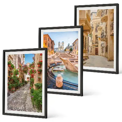 Wall art set The charming streets of the fountain