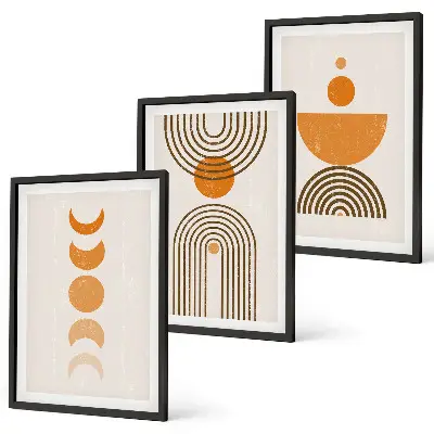 Boho minimalist wall art set decorative wall hanging prints
