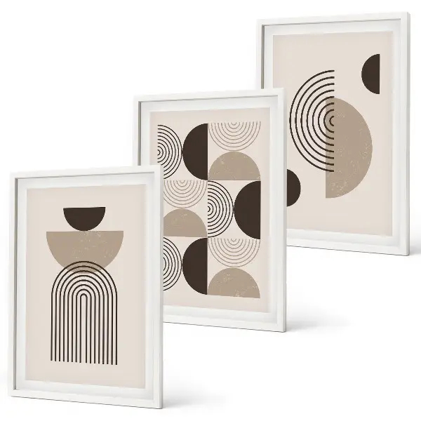 Wall art set Abstract minimalism patterns