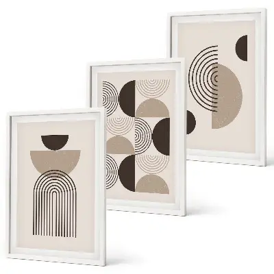 Wall art set Abstract minimalism patterns