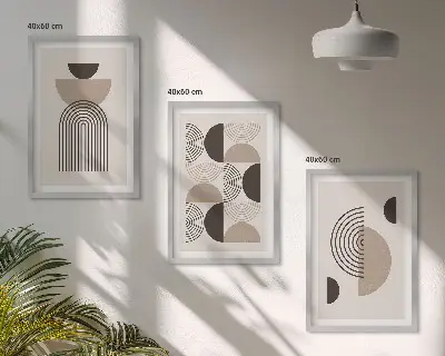 Wall art set Abstract minimalism patterns