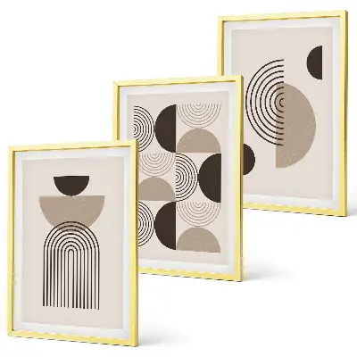 Wall art set Abstract minimalism patterns