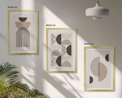 Wall art set Abstract minimalism patterns
