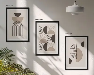 Wall art set Abstract minimalism patterns