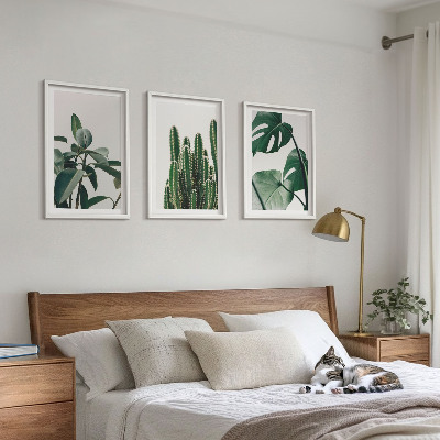 Three-piece wall art piece Tropical aesthetic plants