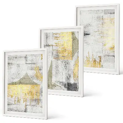 Abstract fashion painting wall art set featuring artistic patterns
