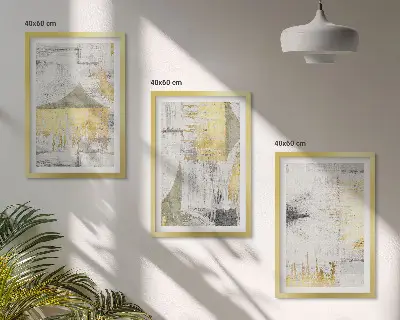 Abstract fashion painting wall art set featuring artistic patterns