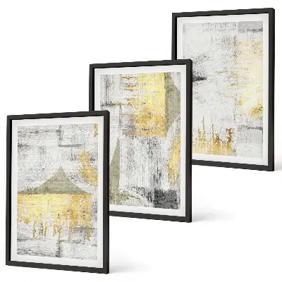 Abstract fashion painting wall art set featuring artistic patterns