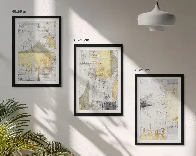 Abstract fashion painting wall art set featuring artistic patterns