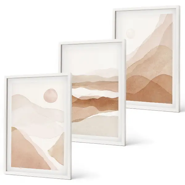 Abstract brown landscape wall art set set of abstract brown landscape prints