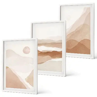 Abstract brown landscape wall art set set of abstract brown landscape prints