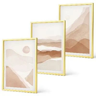 Abstract brown landscape wall art set set of abstract brown landscape prints
