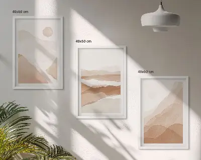 Abstract brown landscape wall art set set of abstract brown landscape prints