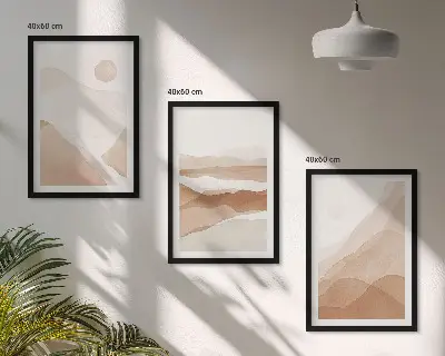 Abstract brown landscape wall art set set of abstract brown landscape prints