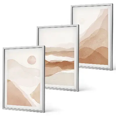 Abstract brown landscape wall art set set of abstract brown landscape prints