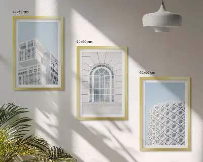 Wall art set Modern architecture geometry