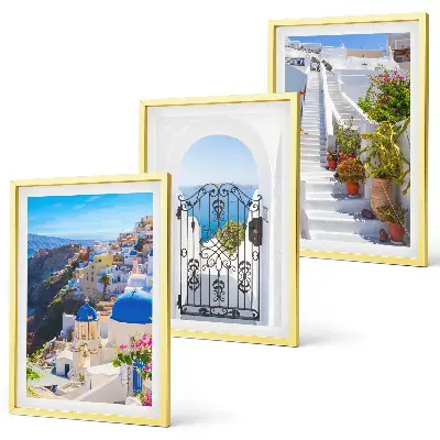 Santorini architecture wall art set oia village view