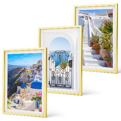 Wall art set Santorini architecture Oia