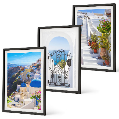 Wall art set Santorini architecture Oia