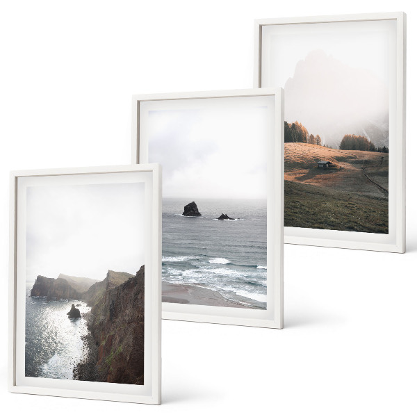 Wall art set Landscapes of mountains and sea