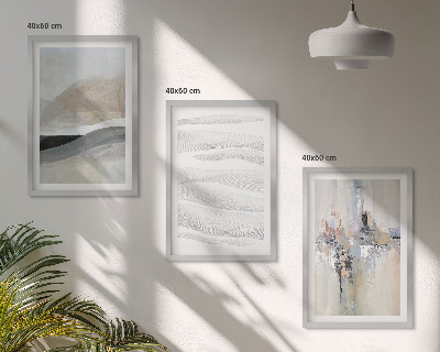 Three-piece wall art piece Abstract earth patterns
