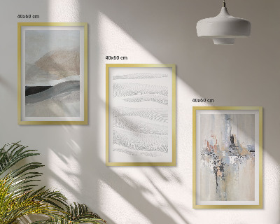 Three-piece wall art piece Abstract earth patterns