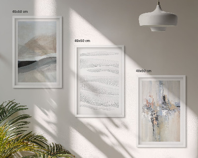 Three-piece wall art piece Abstract earth patterns