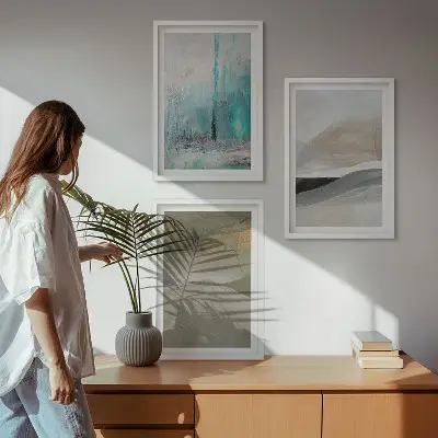 Wall art set Painted abstract decorations