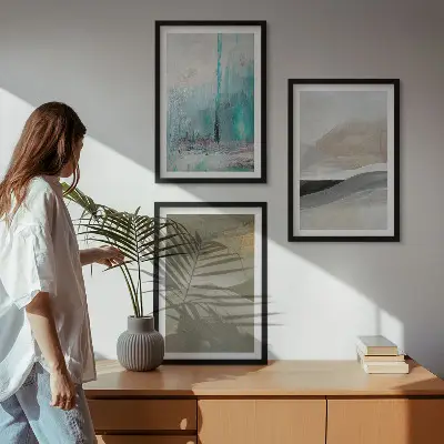 Wall art set Painted abstract decorations