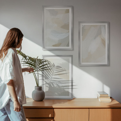Wall art set Abstract brush background