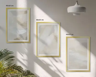 Wall art set with an abstract brush background design