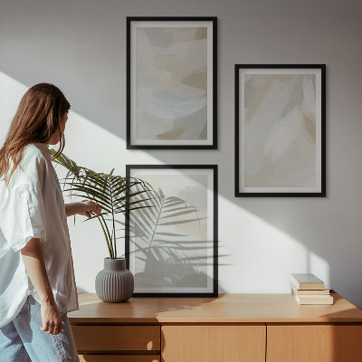 Wall art set Abstract brush background
