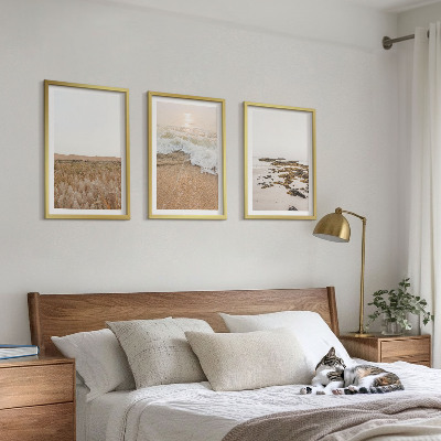 Wall art set Beach waves stones summer