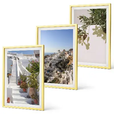 Wall art set featuring a Santorini white stairs view