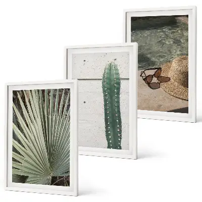 Tropical plants wall art set decorative accessories