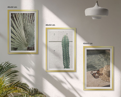 Wall art set Tropical plants accessories