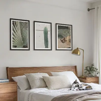 Tropical plants wall art set decorative accessories