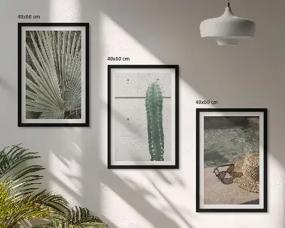 Tropical plants wall art set decorative accessories