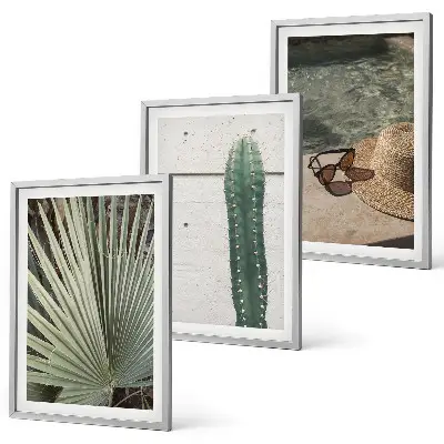 Tropical plants wall art set decorative accessories