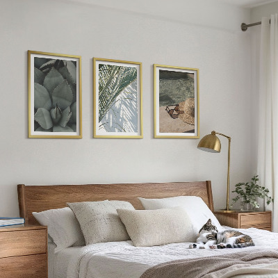 Wall art set Tropical plants for vacation