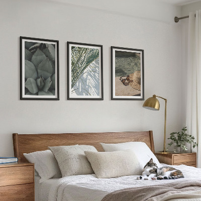 Wall art set Tropical plants for vacation