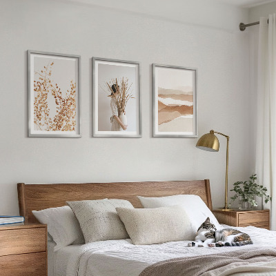 Wall art set Rustic boho floral motifs