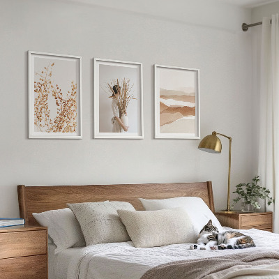 Wall art set Rustic boho floral motifs