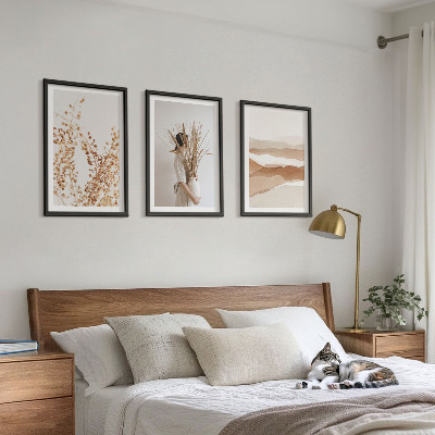 Wall art set Rustic boho floral motifs