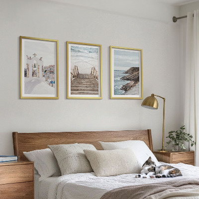 Wall art set Sea architecture Santorini