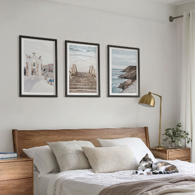 Wall art set Sea architecture Santorini