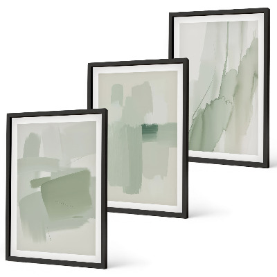 Three-piece wall art piece Abstract watercolor patterns
